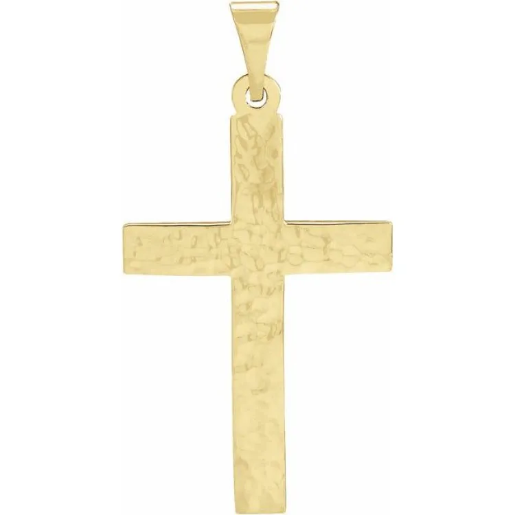 10K Yellow 20x13.7 mm Cross Pendant