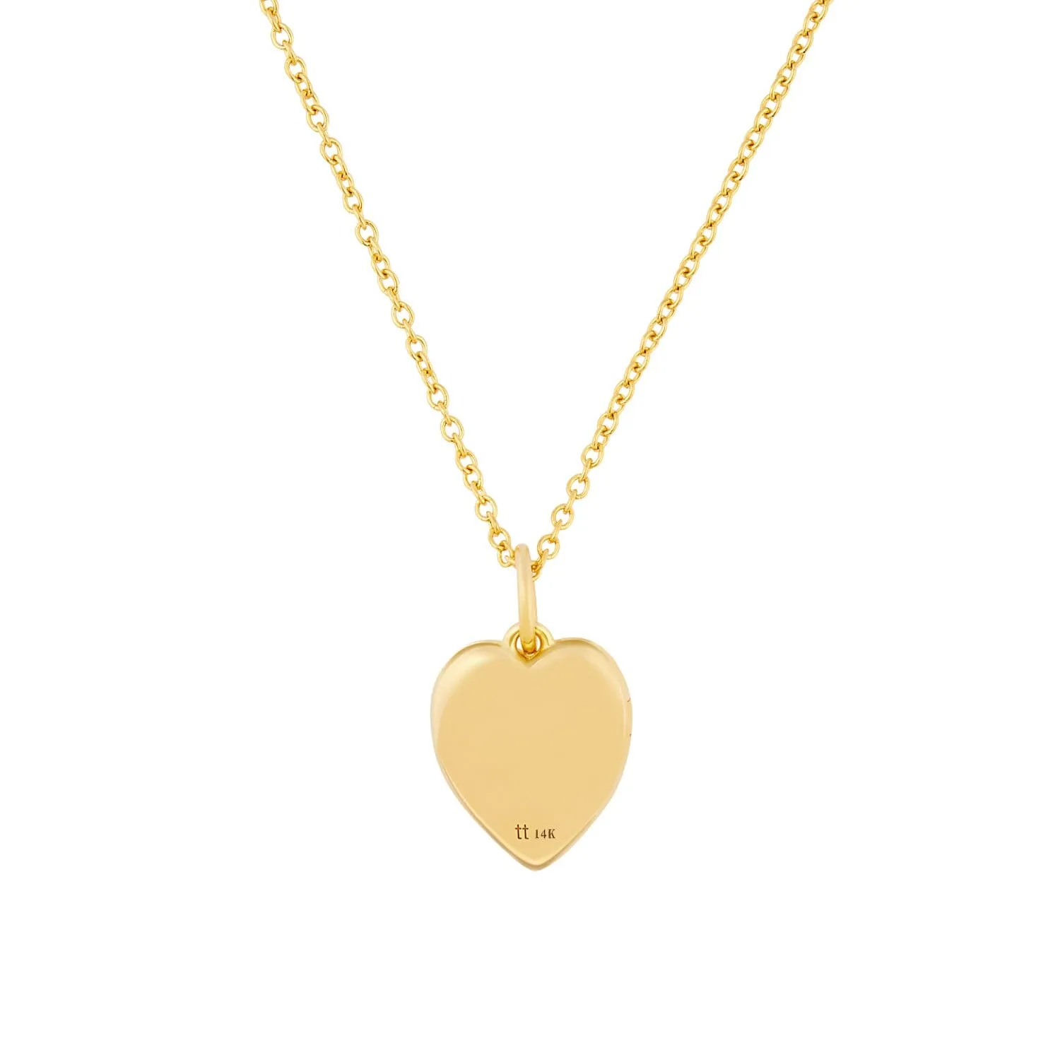 14k Gold Heart Mini Locket Necklace