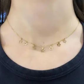 14K GOLD OLIVIA STAR CHOKER