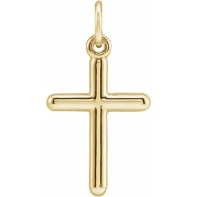 14K Yellow 20x10.4 mm Cross Pendant