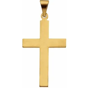 14K Yellow 28 x 18 mm Cross Pendant