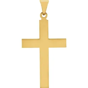 18K Yellow 39 x 25 mm Cross Pendant