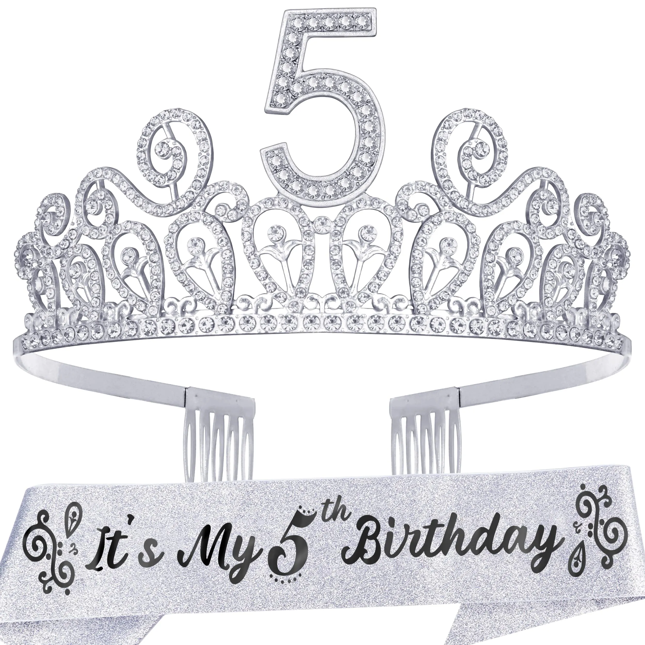 5th Birthday, 5th Birthday Decorations Girl, 5th Birthday Tiara, 5th Birthday Tiara