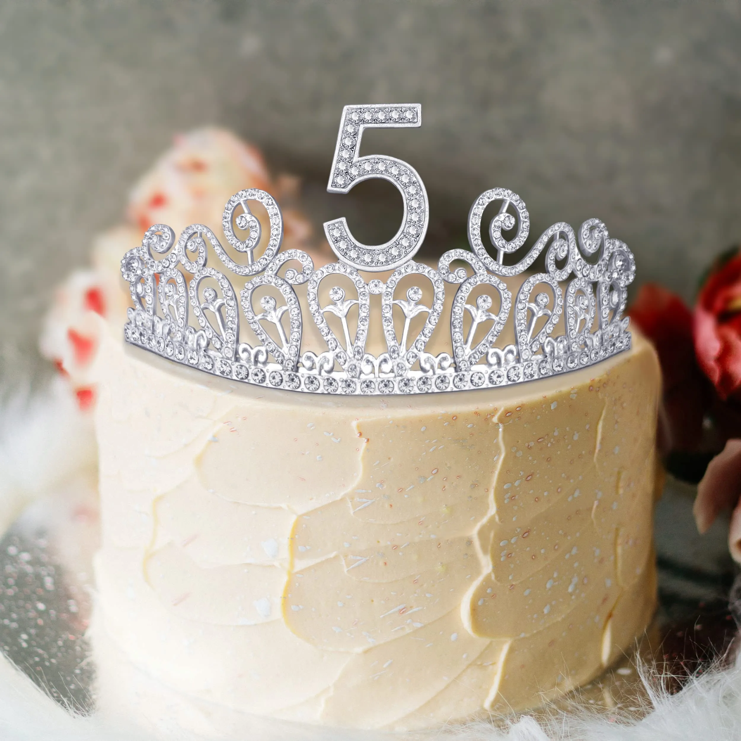 5th Birthday, 5th Birthday Decorations Girl, 5th Birthday Tiara, 5th Birthday Tiara