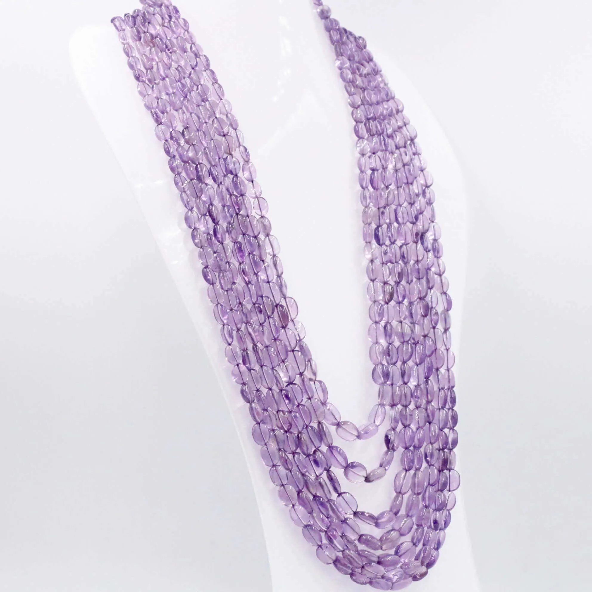 7 Strand Amethyst Necklace Layered Necklace Amethyst Necklace Gemstone Necklace Quartz Indian Necklace Sarafa Necklace SKU 6143165