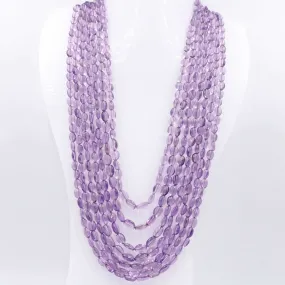 7 Strand Amethyst Necklace Layered Necklace Amethyst Necklace Gemstone Necklace Quartz Indian Necklace Sarafa Necklace SKU 6143165