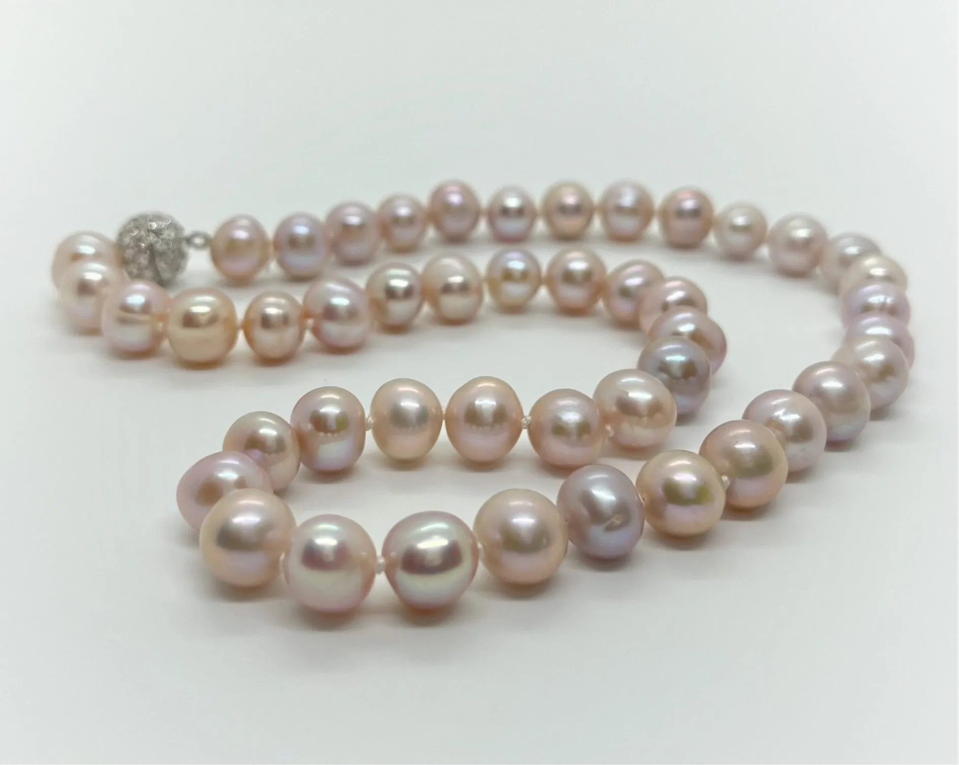 8-10mm Freshwater Pearl with screwed Clasp Necklace