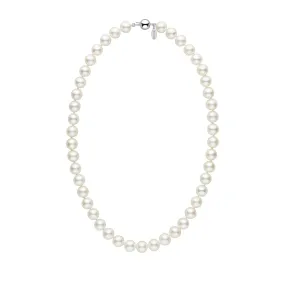 9.5-10.5 mm 18 Inch White Freshadama Freshwater Pearl Necklace