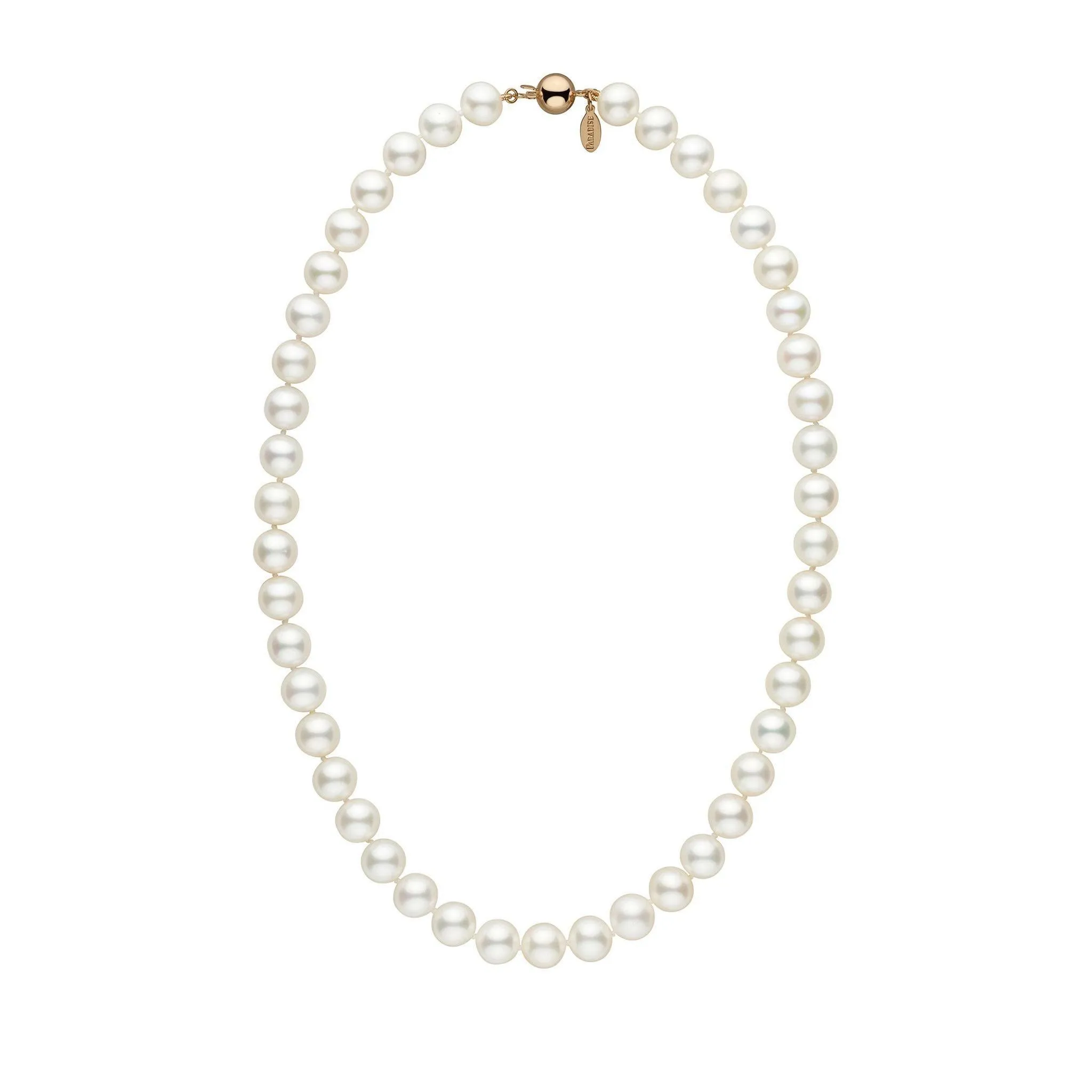 9.5-10.5 mm 18 Inch White Freshadama Freshwater Pearl Necklace