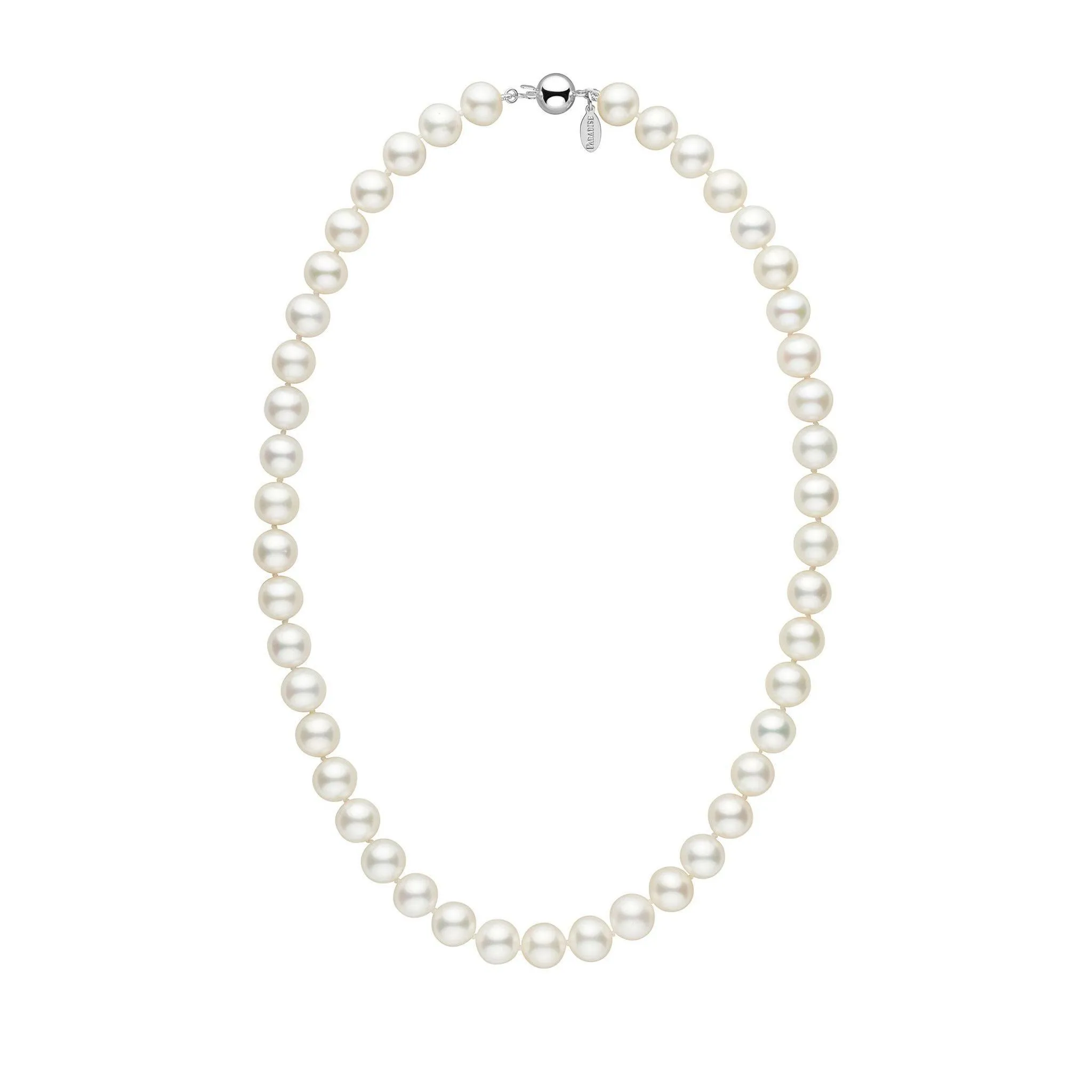 9.5-10.5 mm 18 Inch White Freshadama Freshwater Pearl Necklace