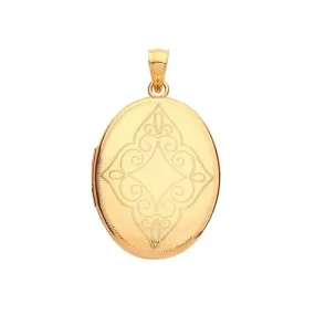 9ct Yellow Gold Oval Locket PN1115