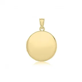 9ct Yellow Gold Plain Round Locket PN1324