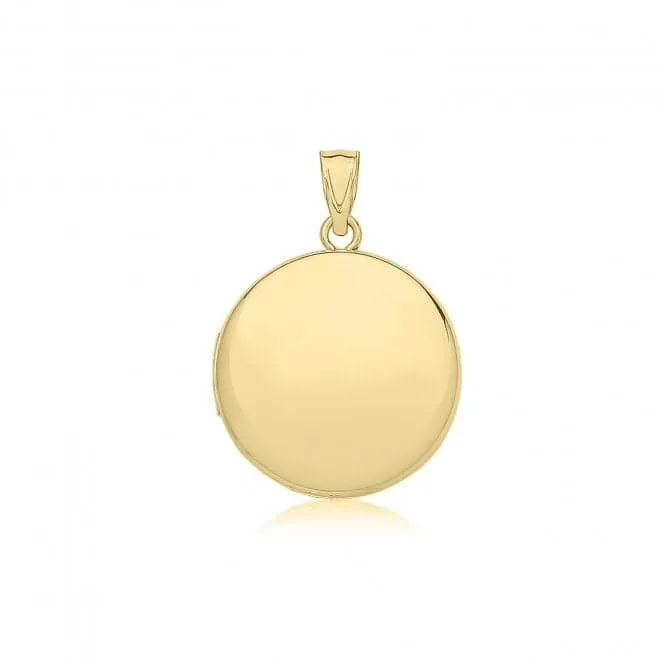 9ct Yellow Gold Plain Round Locket PN1324