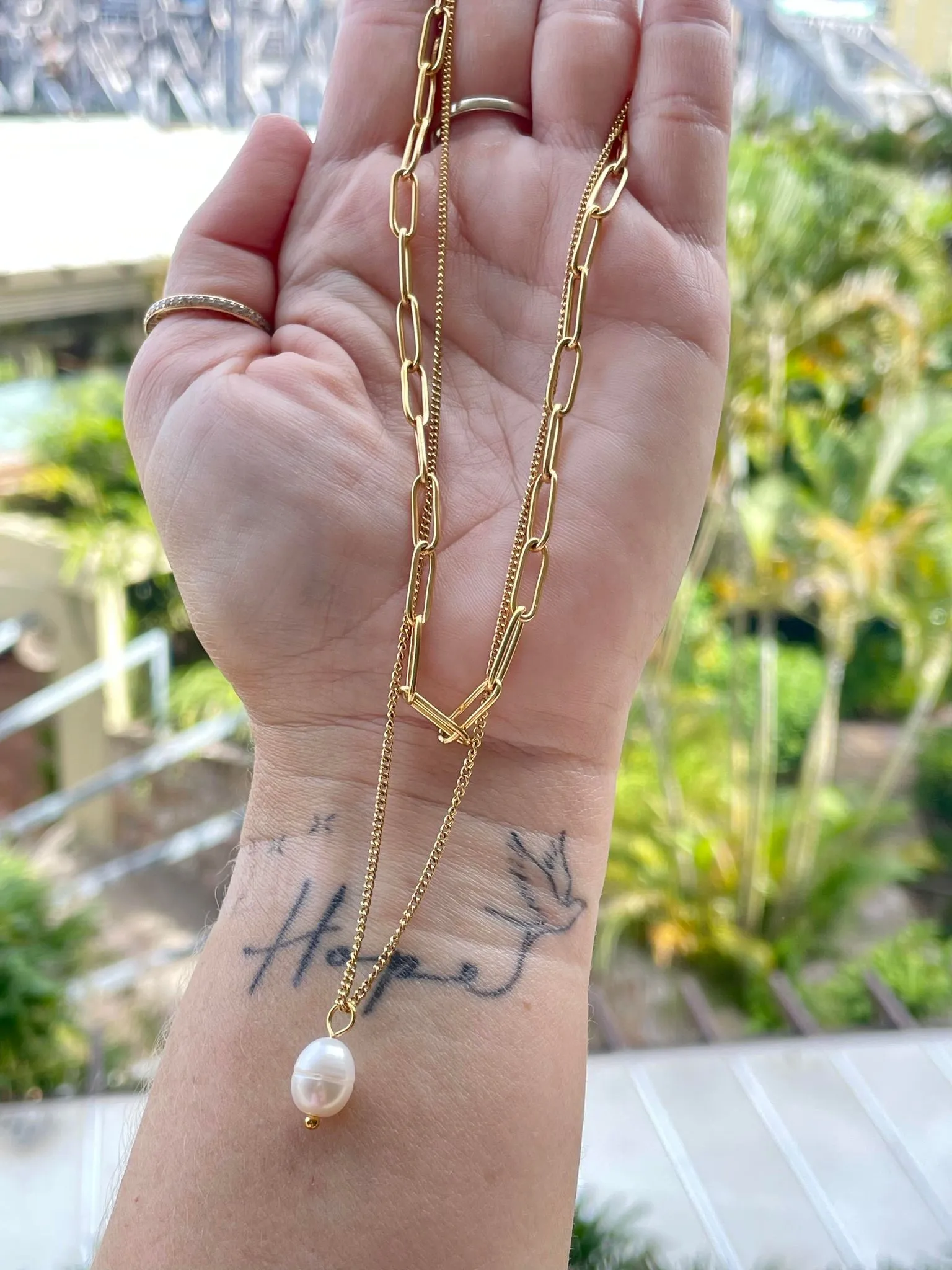 All knotted up with a pearl - gold – Tarnish Proof Jewellery