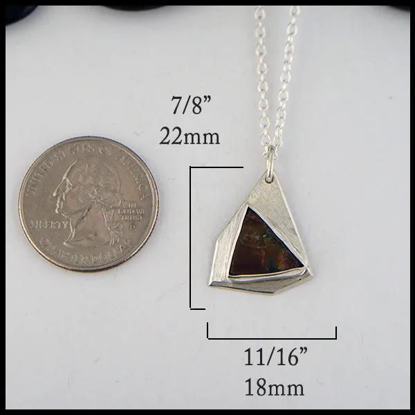 Ammolite and Silver Pendant