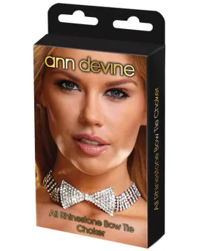 Ann Devine Rhinestone Bow Tie & Choker