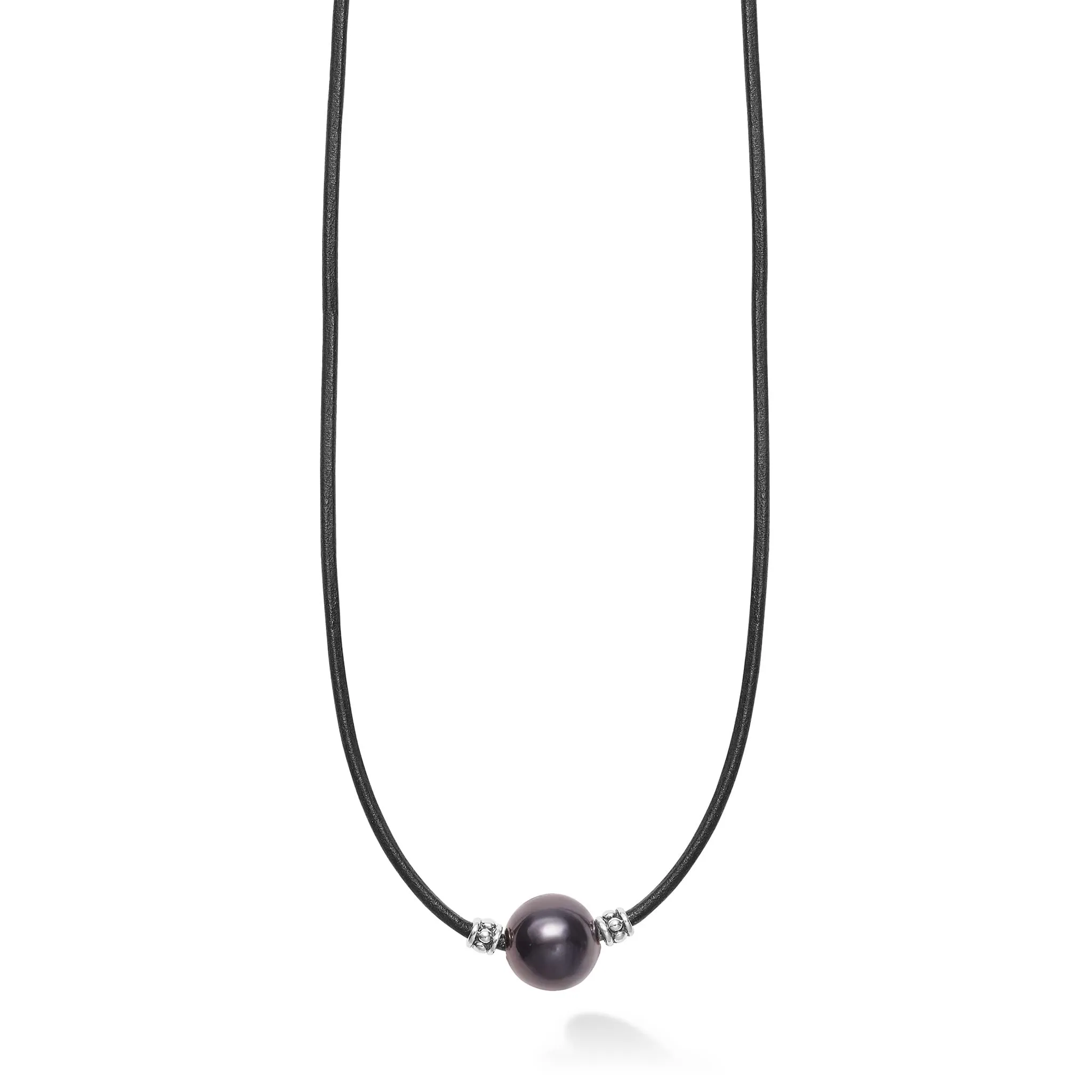 Anthem Single Tahitian Black Pearl Necklace