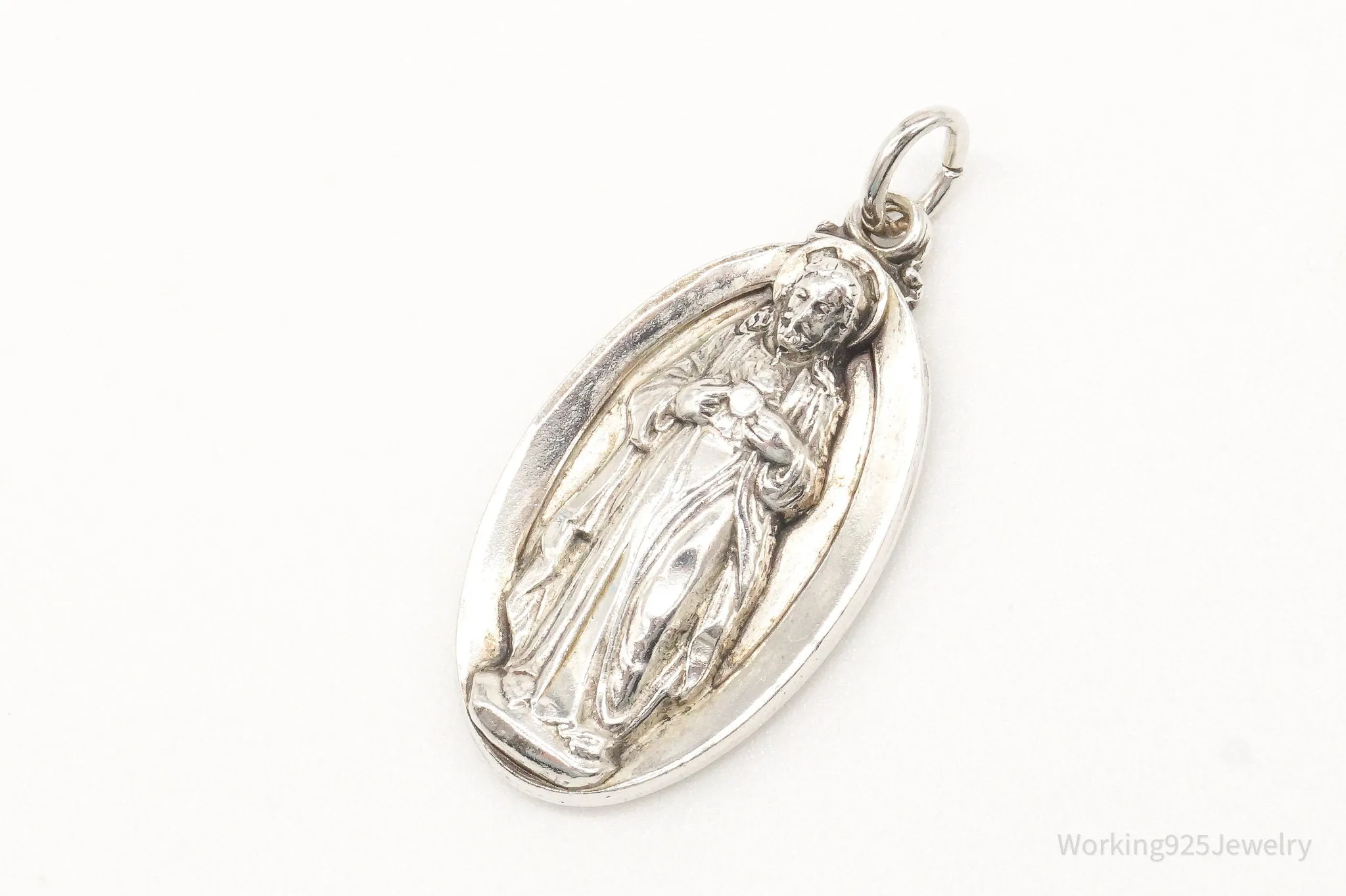 Antique Hayward Jesus Sterling Silver Pendant