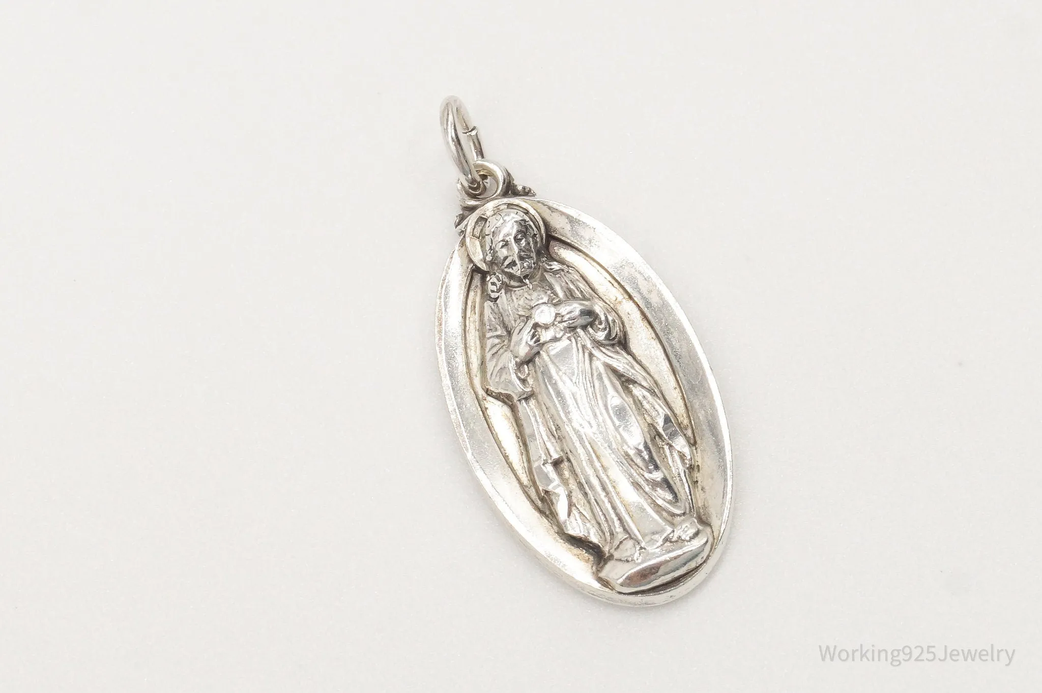 Antique Hayward Jesus Sterling Silver Pendant