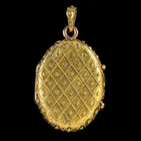 Antique Victorian 18Ct Yellow Gold Locket Circa 1900