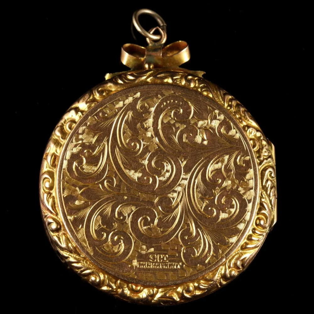 Antique Victorian 9Ct Gold Locket Circa 1880