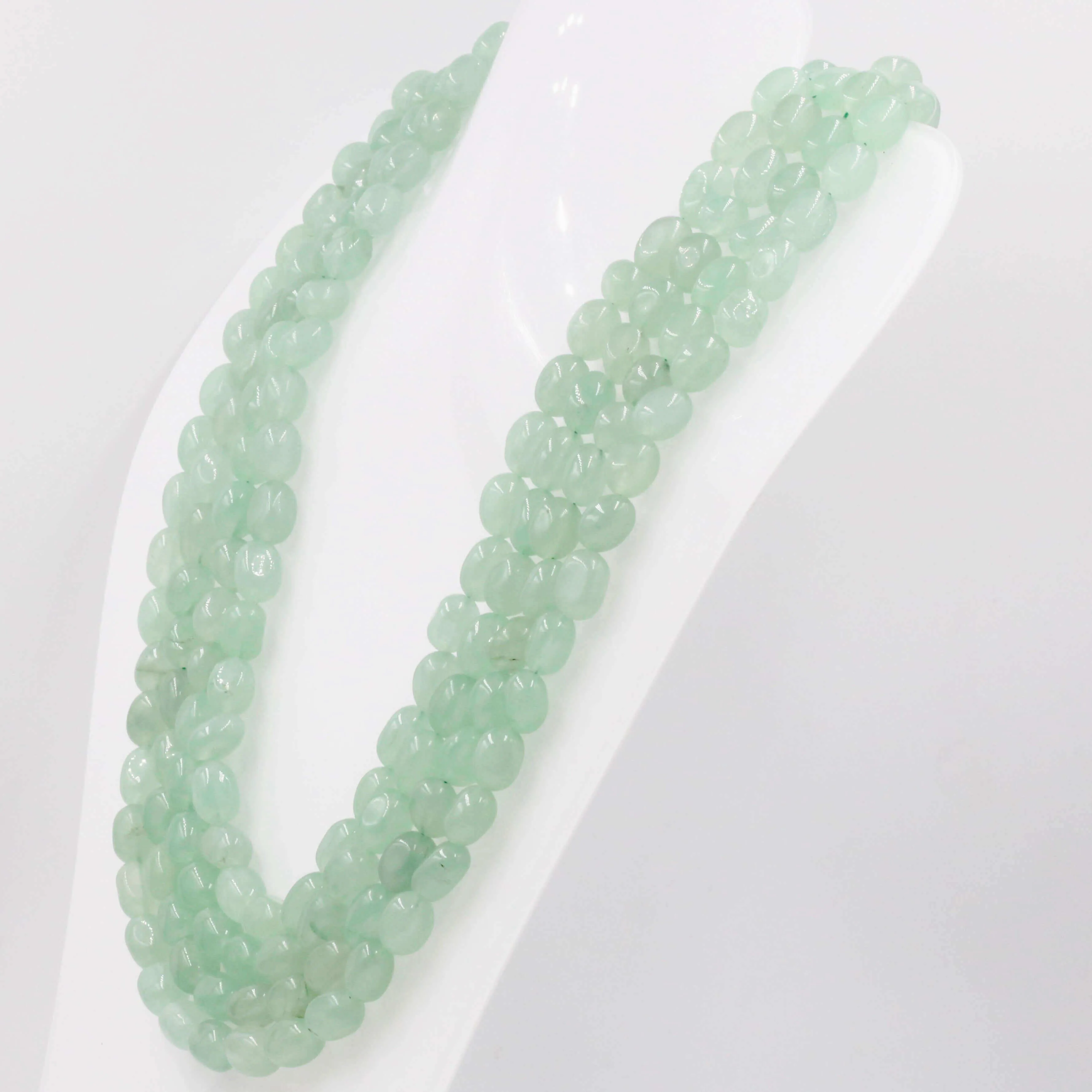 Aventurine Quartz Beaded Necklace Green Quartz Necklace Russian Quartz Sarafa Indian Necklace Layered Necklace Long Necklace SKU: 6143100