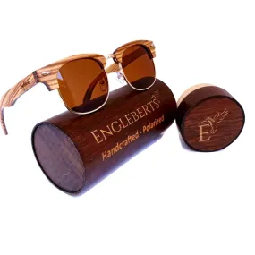 Bamboo Bliss: Tea Colored Wood Shades & Case