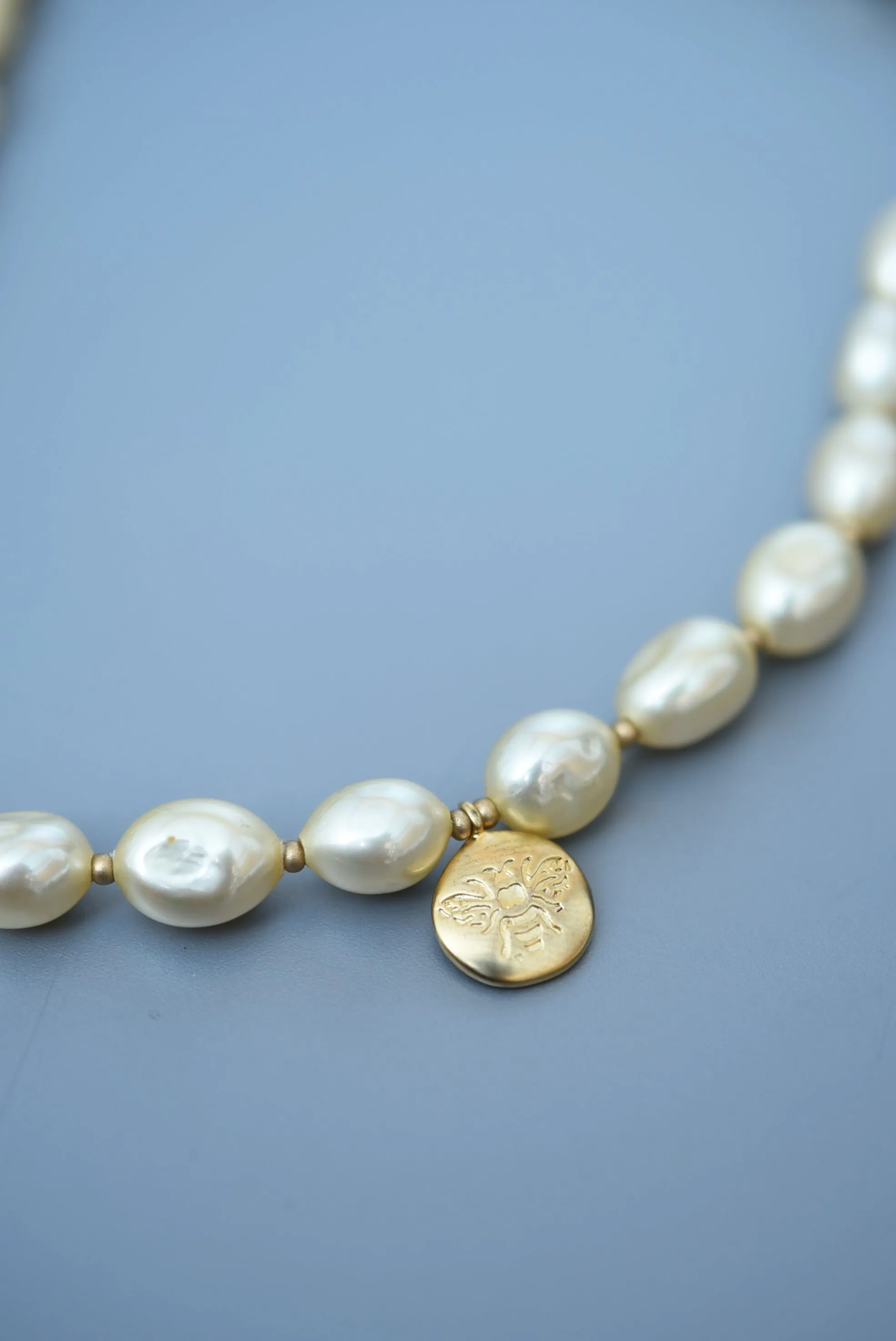 baroque glass pearl necklace