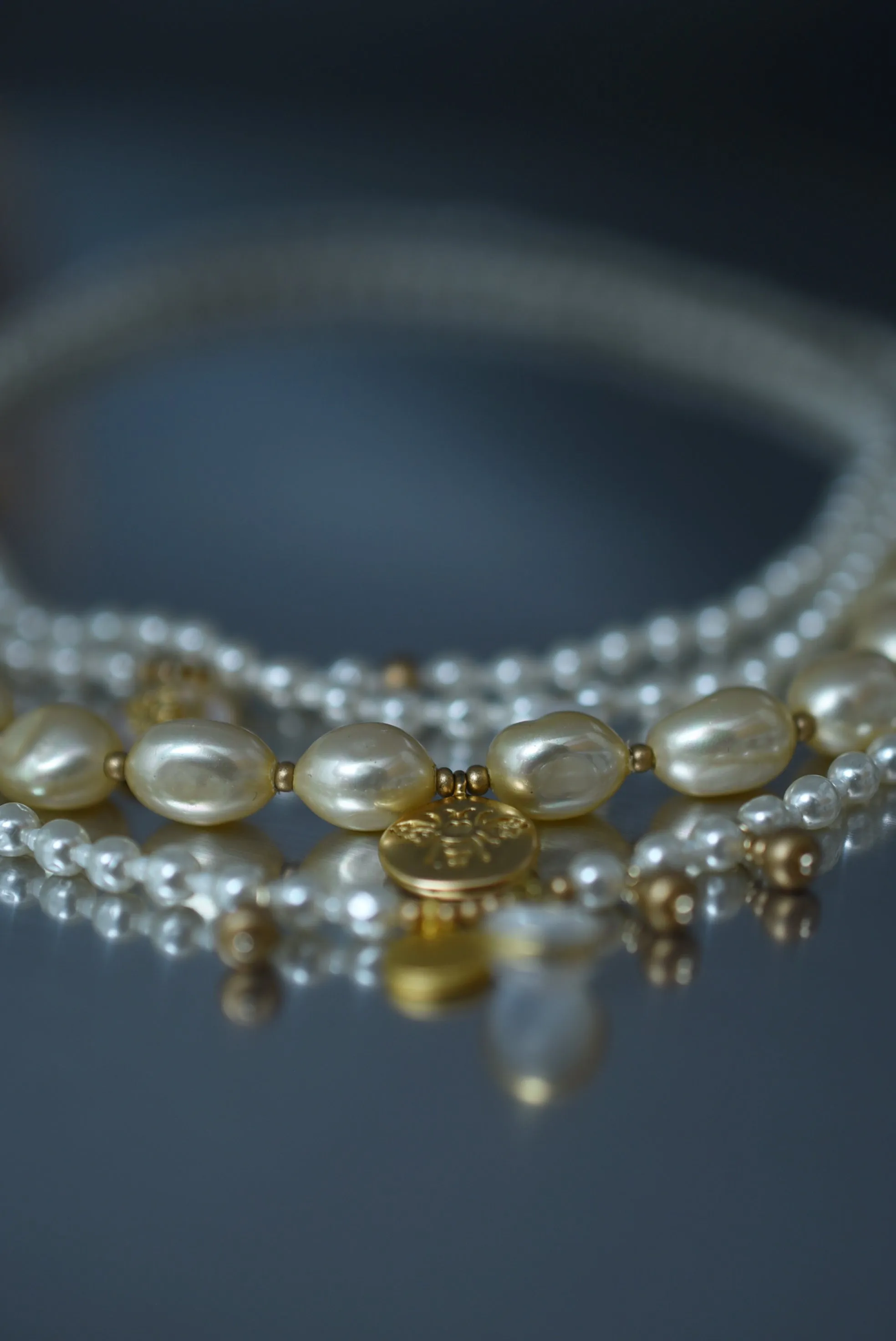 baroque glass pearl necklace