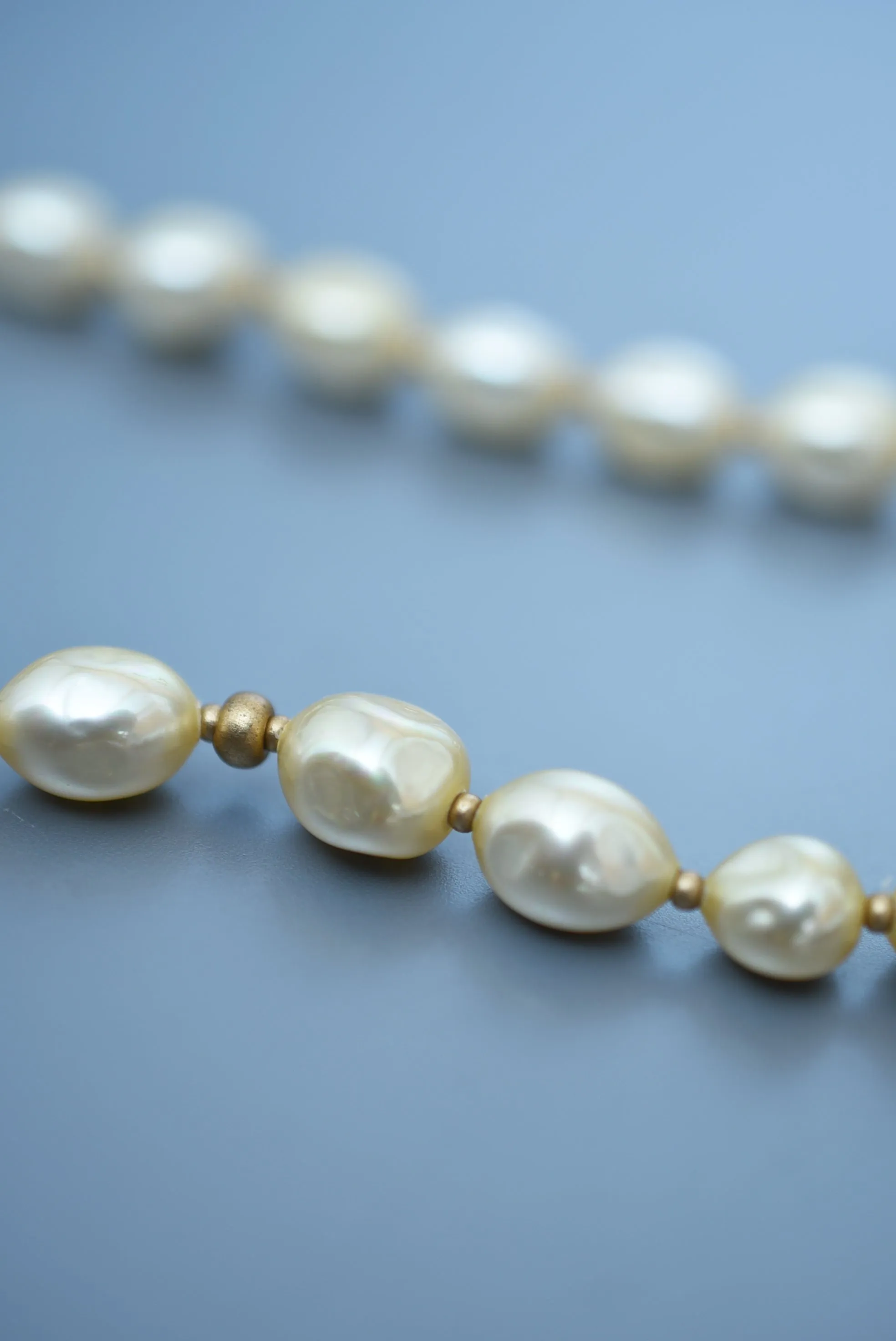 baroque glass pearl necklace