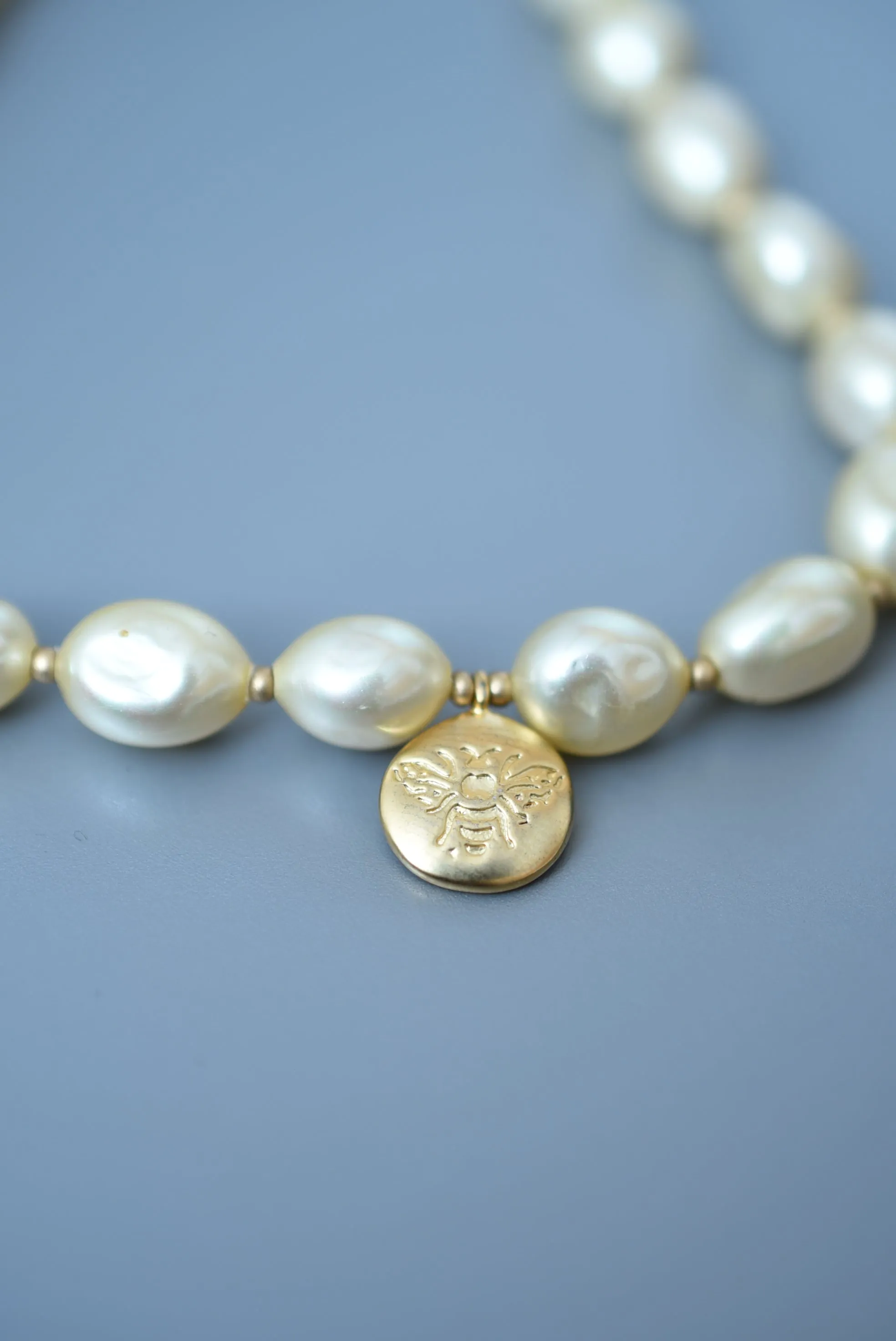 baroque glass pearl necklace