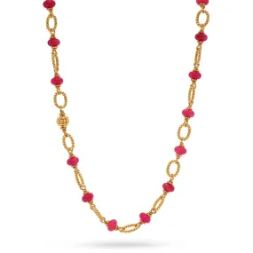 Berry & Bead Chain, 24'' - Peony Jade