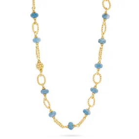 Berry & Bead Chain, 24" - Ocean Jade