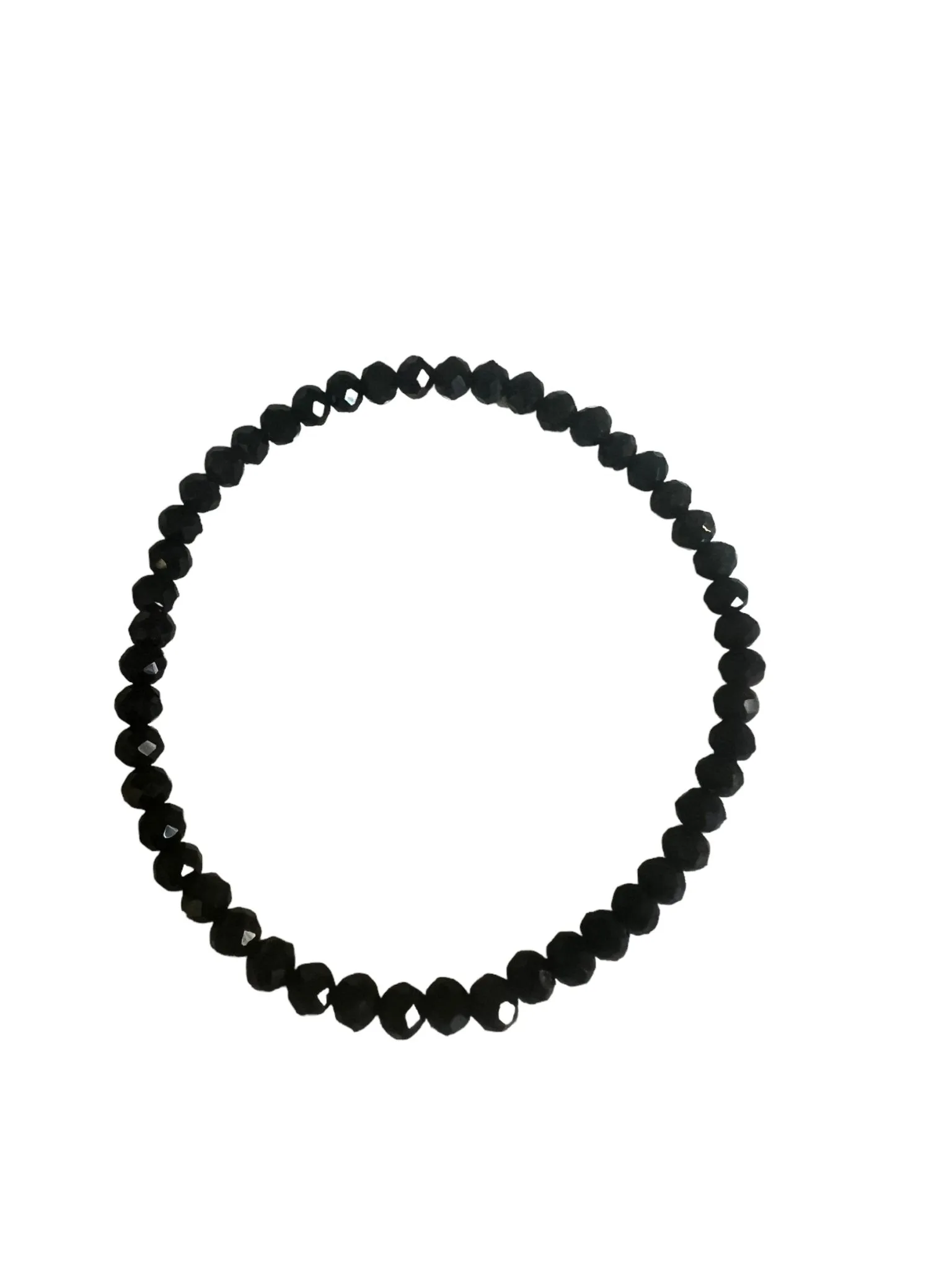 Black Dainty Glass Bead Bracelet