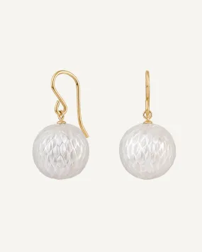 Blanche Carved Pearl Earrings - Limited Edition