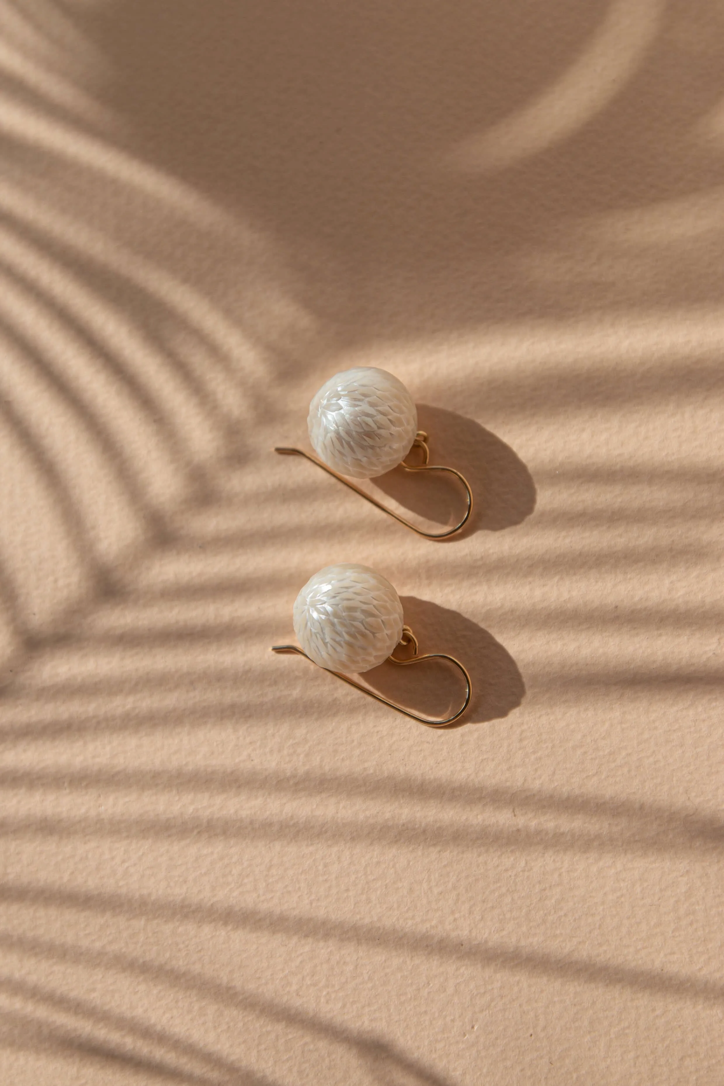 Blanche Carved Pearl Earrings - Limited Edition