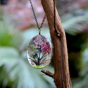 Blushing Meadows Real Dried Flower Necklace