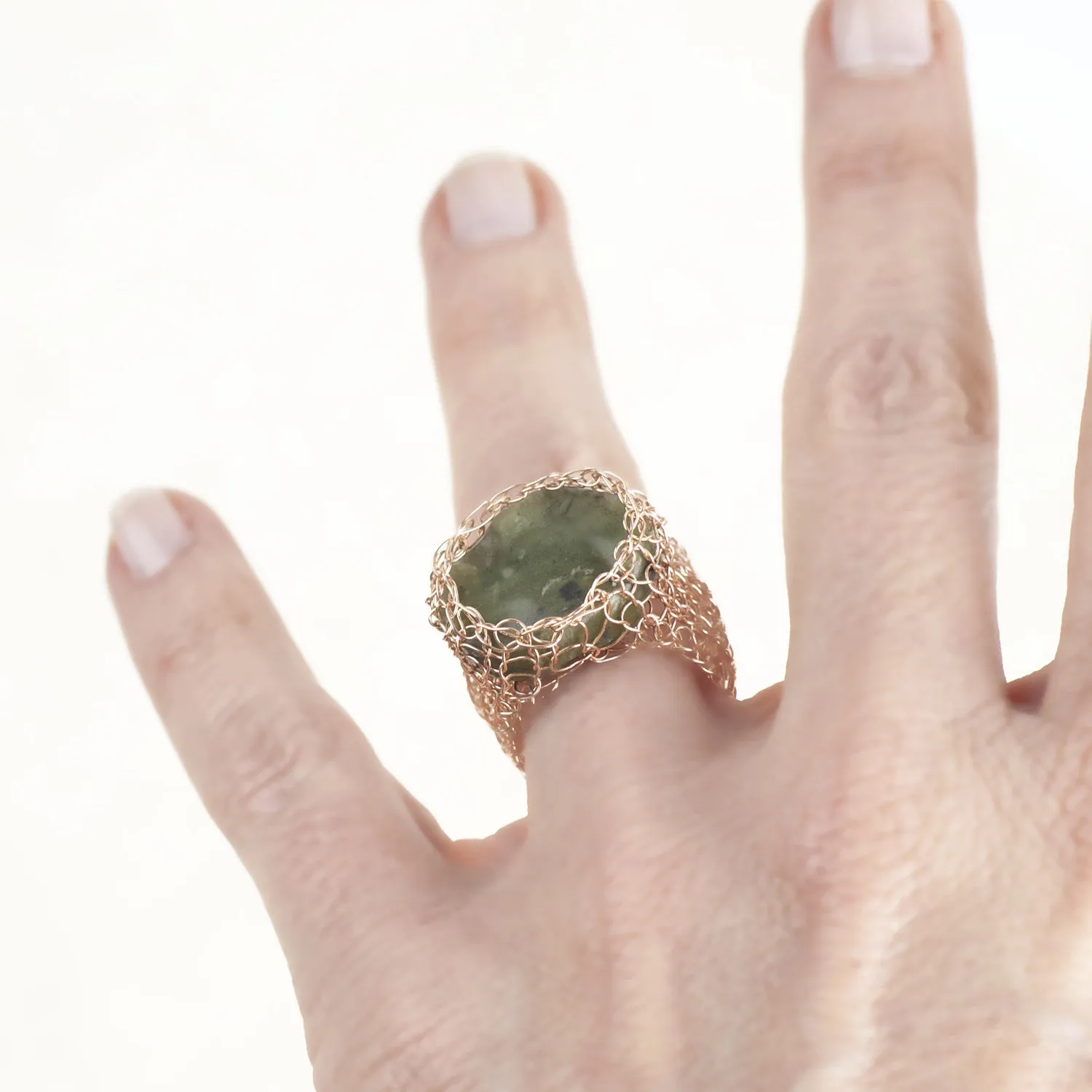 BOHO Stone ring - Wire Jewelry VIDEO pattern