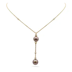 Boodles Pearl & Diamond Necklace - 18ct Yellow Gold