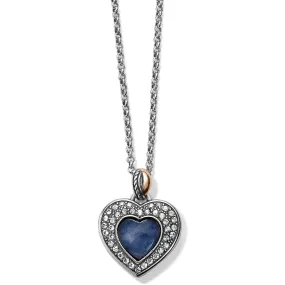 Brighton Neptune's Rings Brazil Blue Quartz Heart Reversible Necklace