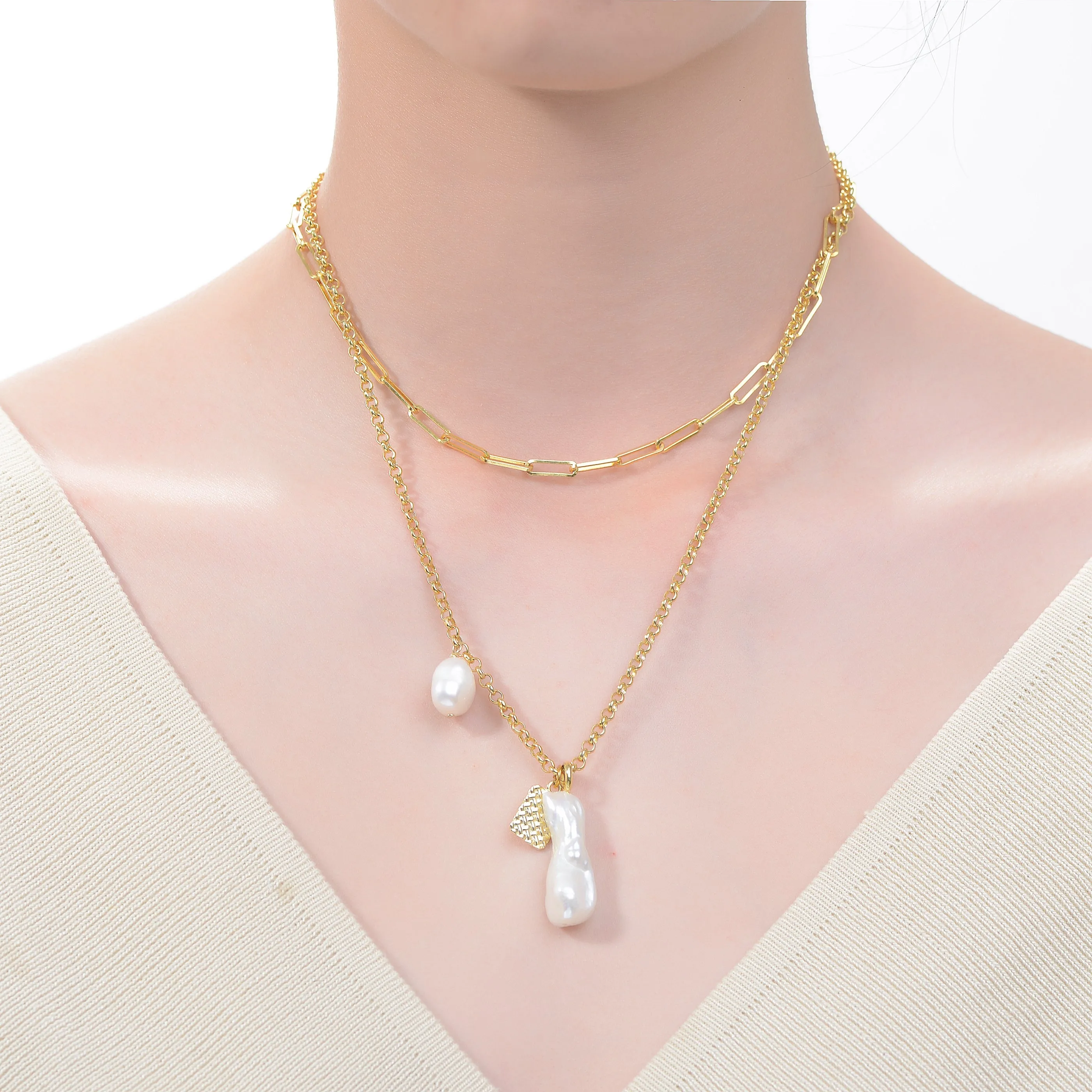 Brigitte Freshwater Pearl Layered Necklace