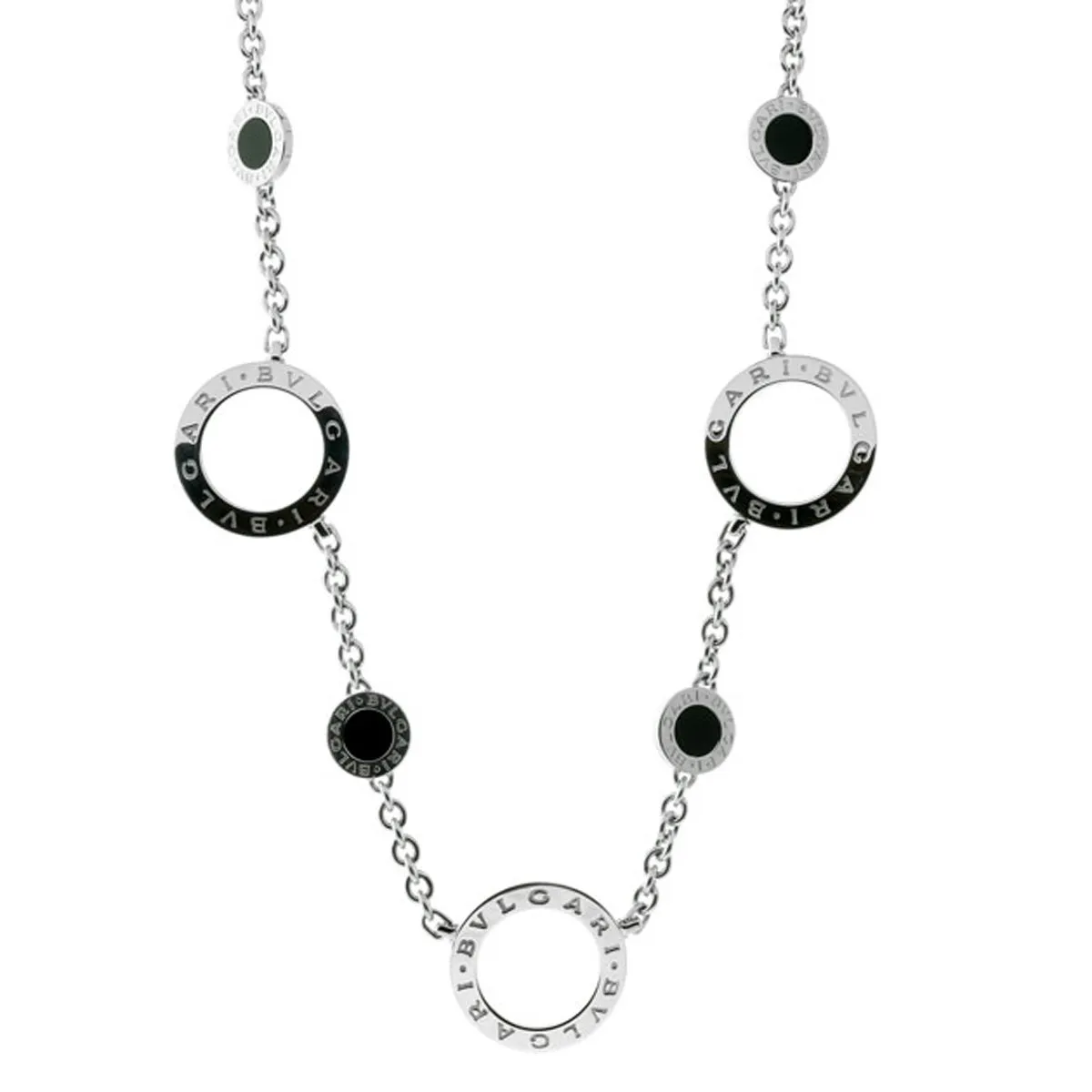 Bulgari Onyx White Gold Necklace