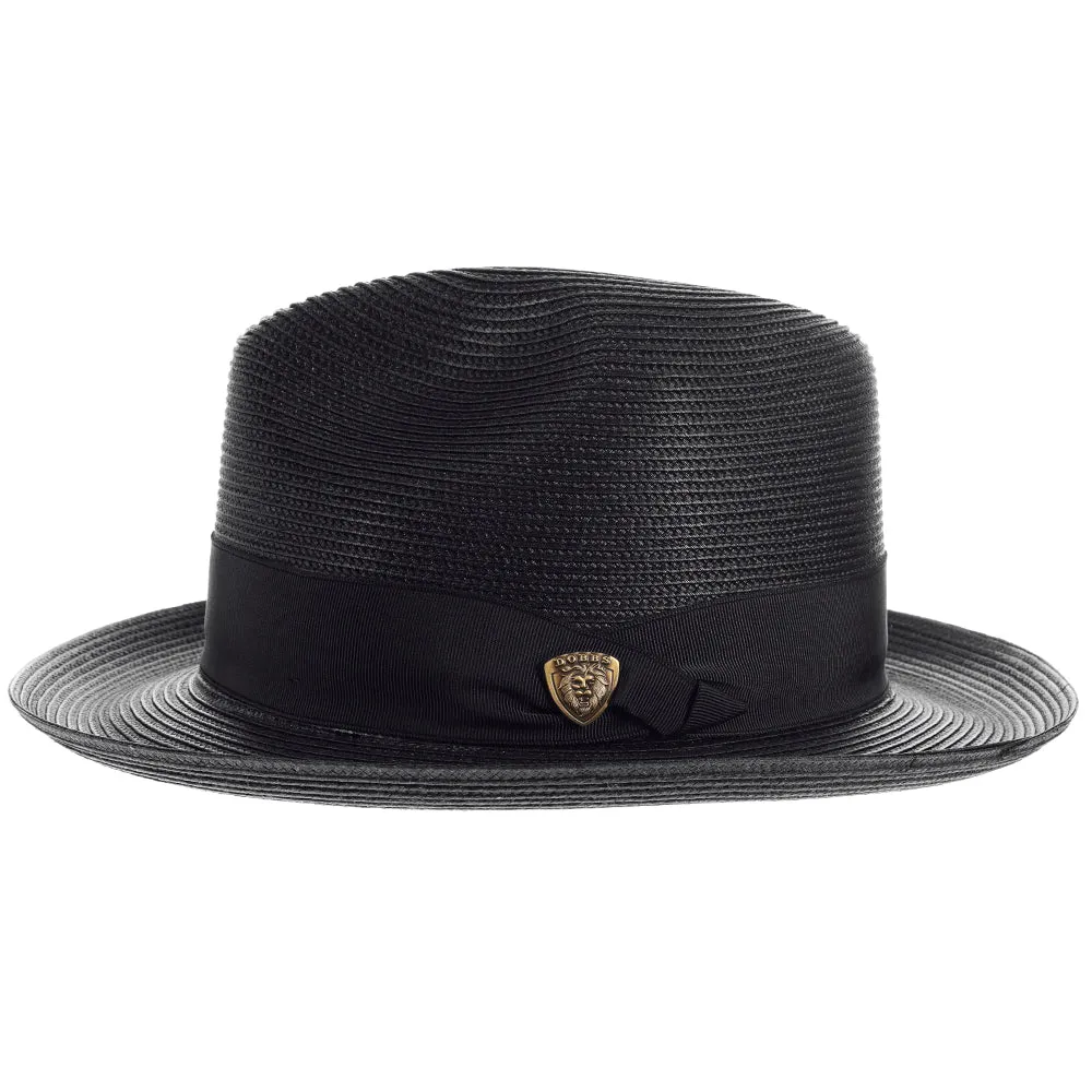 Burgundy Straw Fedora Hat