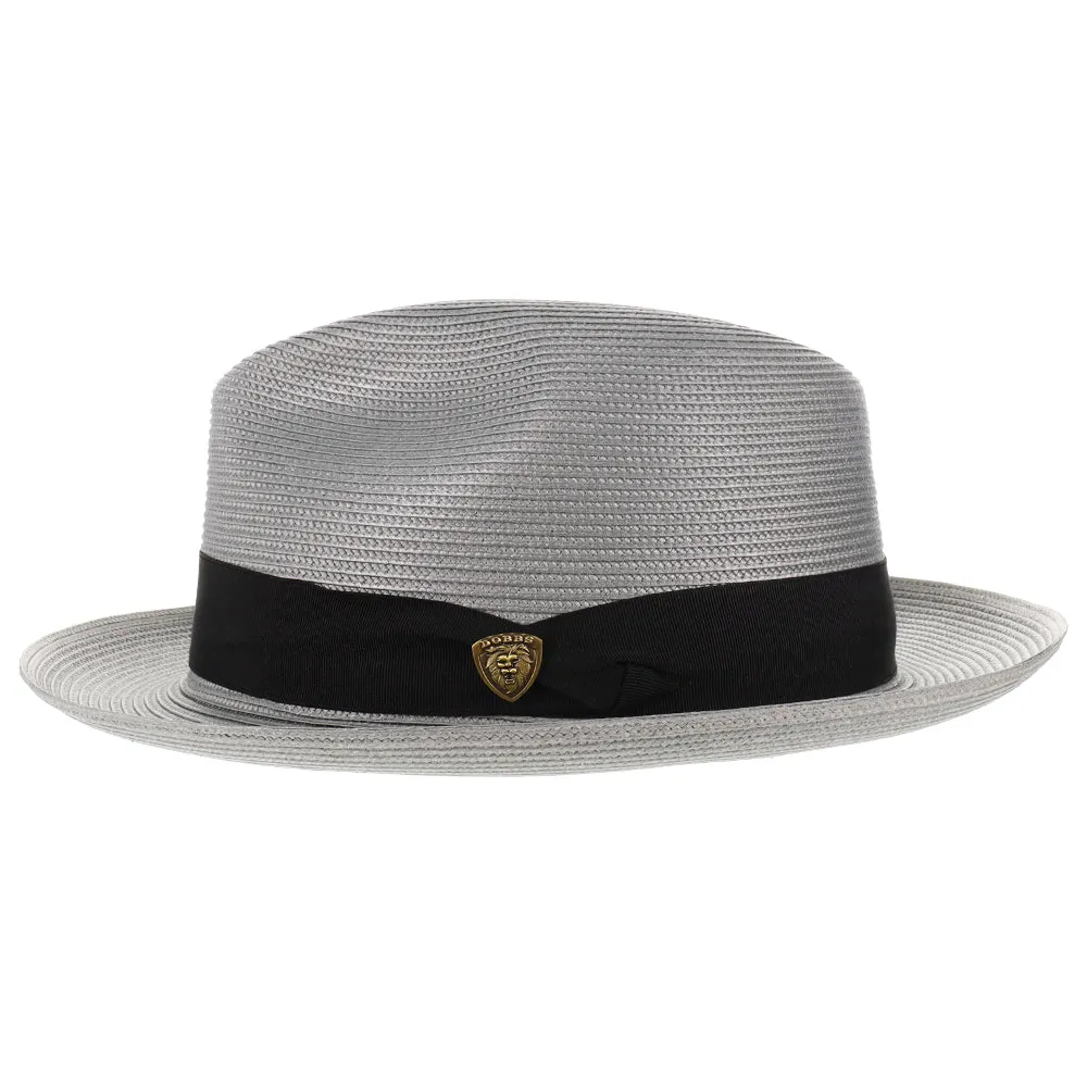 Burgundy Straw Fedora Hat