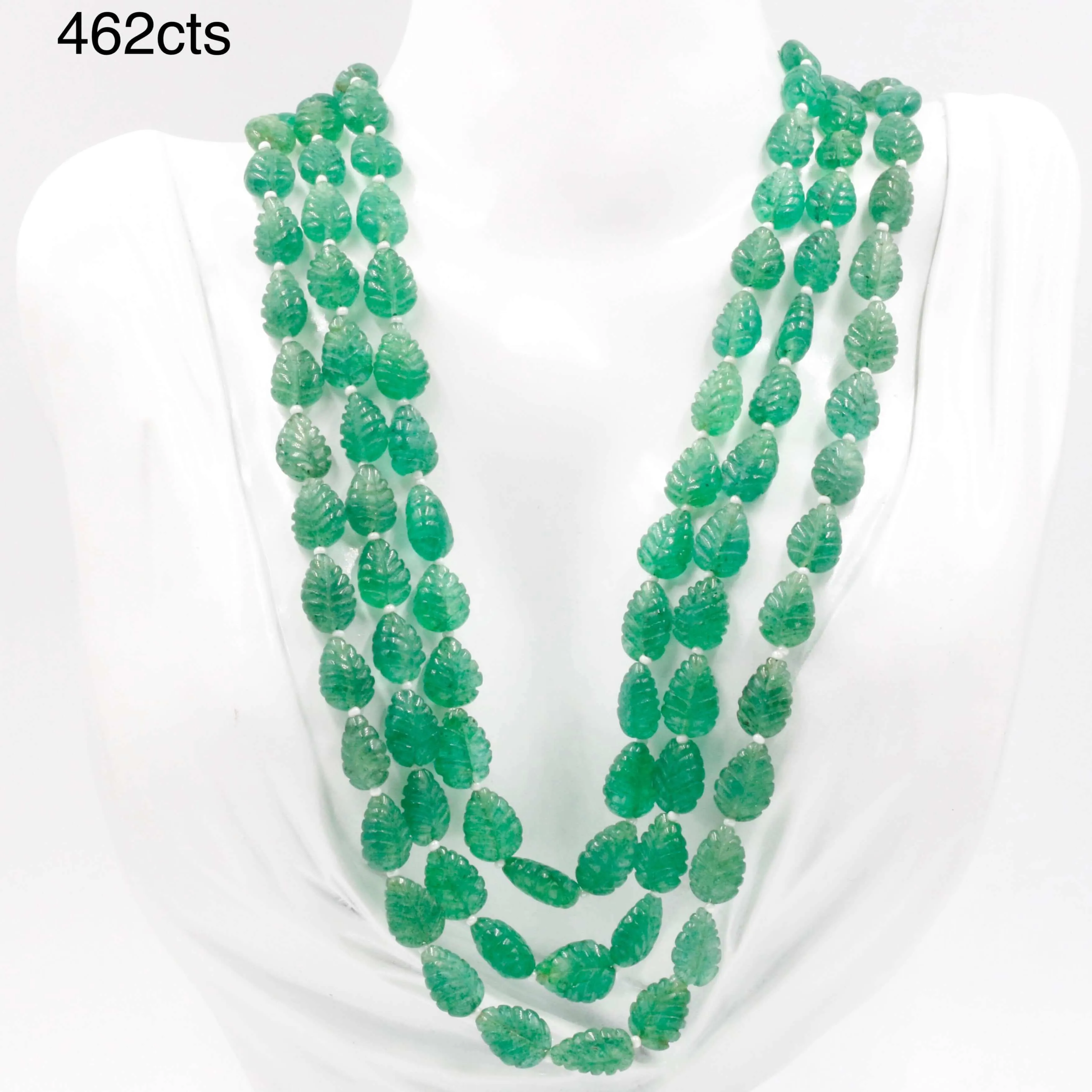 Carved Quartz Necklace Green Quartz Necklace Emerald Quartz Green Gemstone Necklace Carved Bead Necklace Green Quartz SKU 6142889