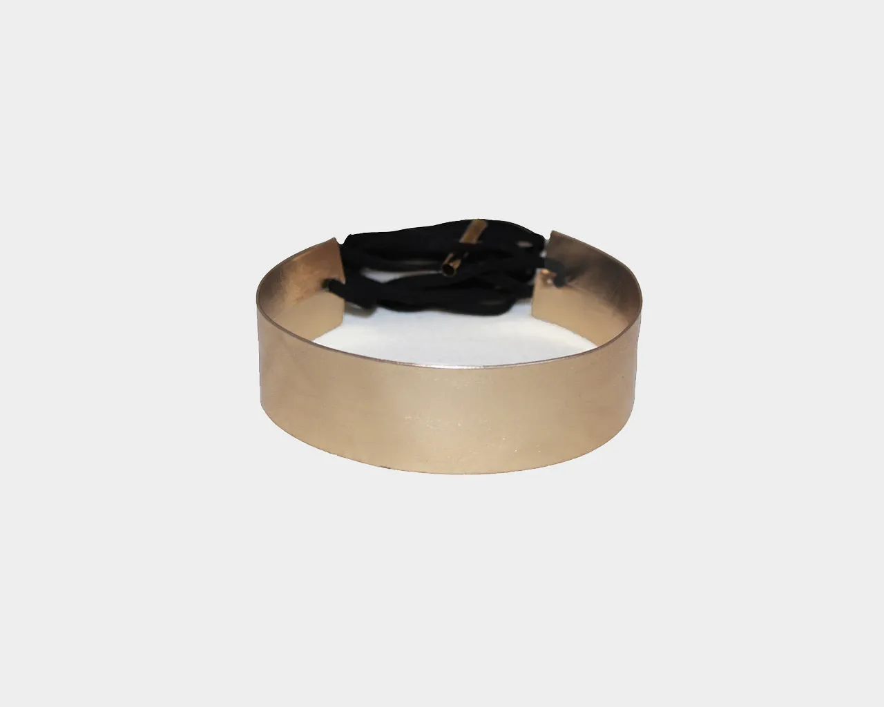 Champagne Gold Vegan Leather Choker - The Portofino