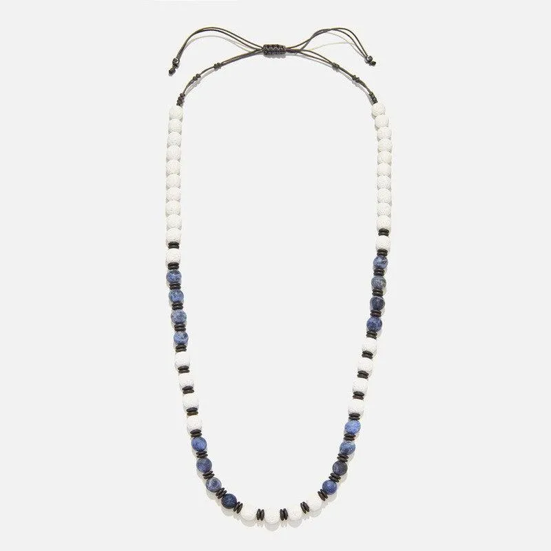 Chrysostomos Handmade Necklace with Sodalite & Onyx