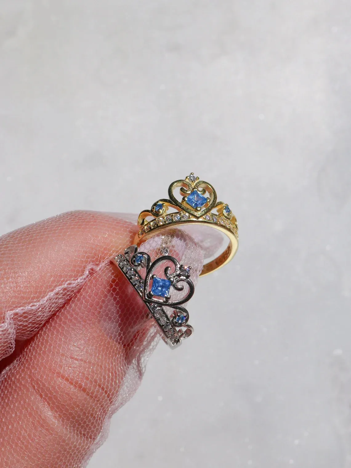 Cinderella Crown Ring, Princess Ring, 925 Sterling Silver