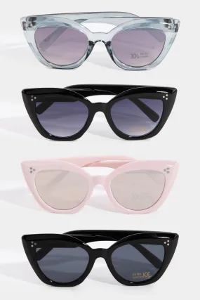 Classy Cat Eye Thick Frame Sunglasses (Assorted)