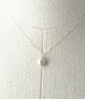 Coin Pearl Necklace (sage)